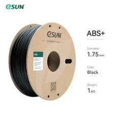 eSUN ABS+ 3D 프린터 필라멘트 1.75mm 1KG 플라스틱 프린팅 2.2 LBS 스풀 재료, 01  Mainland, 01 Black