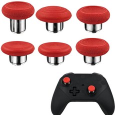 [ 1113107 ] 6인치 1개 금속 엄지 스틱 교체용 엘리트 시리즈 2 코어 컨트롤러용 자석 조이스틱 Xbox 컨트롤러용(빨강), 레드, 레드