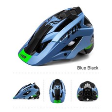 BATFOX 사이클링 헬멧 MTB 일체형 성형 자전거 산악 전문 오리지널 헬멧, 242-blue, 1개