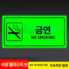 화장실 표지판 우측 안내사인 야광 접이식, 금연 - 야광 ABS