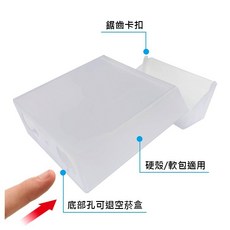 透明防潮防壓菸盒 20支裝翻蓋設計 軟硬包通用 輕巧便攜香煙盒, 1個, (FS4)透明防壓菸盒(買10送1), 透明