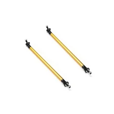 2Pcs 200mm 유니버설 조정 가능한 자동차 레이싱 전면 후면 범퍼 립 Splitter 터로드 스트럿 타이 바 지원, 01 Gold 200mm