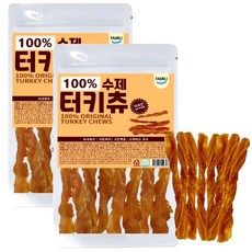 파밀리 강아지 100% 터키츄 칠면조 힘줄, 2개, 50g, 스틱