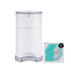 매직캔 휴지통 M220NS 타원형 9L 화이트 미니 속뚜껑 탈부착 주방 씽크대 화장대 화장실휴지통, 9L 화이트 M220NSW+봉투220R10G, 타원형 220+리필