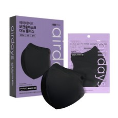 에어데이즈 KF94 새부리형 보건용 프리미엄 마스크 더뉴 대형플러스, 블랙