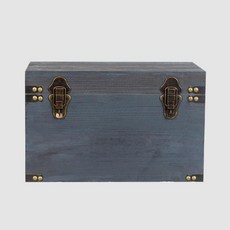 소품 빈티지나무상자 엔틱 원목색 상품 나무수납함 수납, 20x15x15, 블루그레이