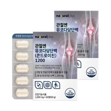 관절엔 뮤코다당단백(콘드로이친)1200 60정 2박스 내츄럴플러스