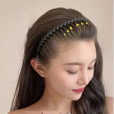 정그리마켓 빗살 머리띠 세안 머리 고정 운동머리띠 세안머리띠 플라스틱머리띠, 블랙