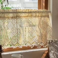 북유럽 스타일 커튼 면 레이스 부착 방풍 효과 거실