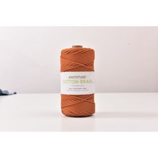 3mm 고급 마크라메실 순면우동사 100m 네트백 스트링 컬러우동실 코튼 브레이드 색실, 28-Cinnamon