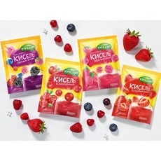 쿤체보 러시아식 전통 음료수 키셀 4가지맛 세트, 1개, 4개입, 20g