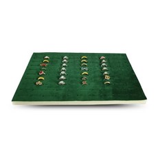 백 Positon 링 디스플레이 매트 스토리지 소품 쥬얼리 트레이 내부 라이너 보석 상자 삽입 패드 DIY 스폰지 33 5 22 1cm, Green Velvet