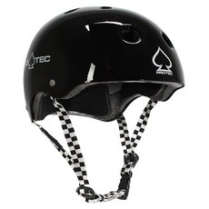 Pro-Tec 클래식 인증 스케이트보드 헬멧 스케이트보드 자전거 BMX 및 롤러 스케이팅에 이상적 XL - 블랙 매트, 체커