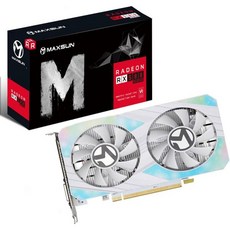 맥스선 AMD 라데온 RX 580 8GB 2048SP GDDR5 컴퓨터 비디오 그래픽 카드 GPU PC 게이밍 256비트 DirectX 12 DVI HDMI 디스플레이포트 다중, White, White