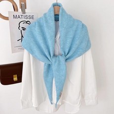 울 겨울 스카프 삼각형 니트 히잡 솔리드 숄 랩 파시미나 반다나 신상품, 6. DB061-04