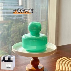 marimekko Flower Vase 玻璃花瓶, 天蘭色帶原包裝）