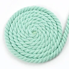 1-5 미터 12mm 3 가닥 트위스트 코튼 로프 짠 브레이드 가방 코드 홈 장식 Drawstring 밧줄 DIY 바느질 액, 03 12mm-1Meter, 05 MintGreen