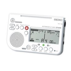 SEIKO 세이코 메트로놈 튜너 대음량 악보대 장착 가능 취주악부에 최적 화이트 STH200WH, 1개
