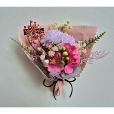 성묘 납골당 봉안당 추모원 꾸미기 핸드메이드 실크플라워 리스9종 미니꽃다발10종 미니화병3종, 1개, 꽃다발 폼폼국화 보라