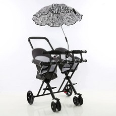 데이희 쌍둥이띠 띠 허리 쌍둥이포대기 듀얼, 그레이풀쿠션+제브라컬러유니버설우산