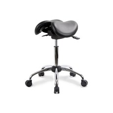 真皮可調式無靠背雙馬鞍椅(901SNL)標準款台灣製DIY, 氣壓棒(低):210mm+140mm