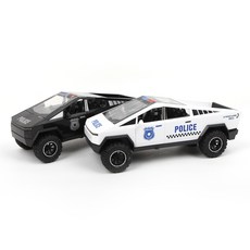 폴리스 사이버 트럭 LED라이트 연기 분사 사운드 카, 단품