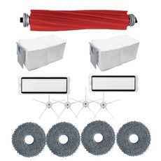 寵愛淨 石頭 QREVO 副廠耗材套裝組 (主刷*1+邊刷*4+濾網*2+塵袋*2+拖布*4), 1套, QREVO專用