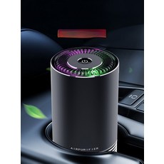 휴대용 차량용 공기청정기 소형 미니 음이온 가정용 책상용 탈취 제거, 은, 단일 모델