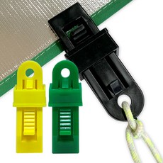 [하이레저] 타프클립 이지클립 텐트고정집게 원터치클립 악어클립 타프고정집게 바람날림방지 다용도캠핑클립, 노랑