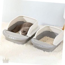 반려묘 실내 배변 공간 오픈형 화장실 넓은 입구 편리한 청소 위생 관리 가정용, 1개, 상세페이지 참조