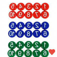 문구 자석 냉장고자석 숫자, 파랑