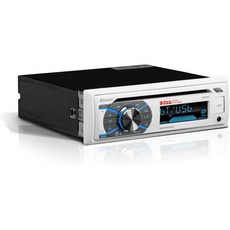 보스 오디오 시스템 MR500UABS 해양 보트 스테레오 – 싱글 디엔 블루투스 CD DVD 플레이어 AMFM 라디오 수신기 USB, White