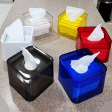 자동 높낮이 냅킨디스펜서 6컬러 I 국산 통 내프킨케이스 냅킨케이스 테이블냅킨 통 테이블내프킨통 내프킨티슈통 냅킨용기, 1개, 투명