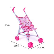 《翔翼玩具》家家酒嬰兒推車，芭比娃娃手推車，兒童娃娃車，安全標章合格玩具，角色扮演遊戲必備, 1個, 手推車13-2624只能宅配通/超商不能