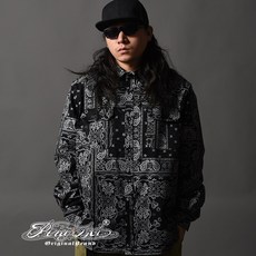 페이즐리 셔츠 빅사이즈 블랙 깡패 조폭 건달 남방 코튼 긴팔 남성 빈티지 티셔츠 휴양지룩