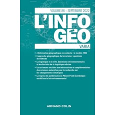 (영문도서)L'information géographique - n°3/2022: Varia Paperback, Armand Colin, English, 9782200934354 Armand Colin, English, 9782200934354