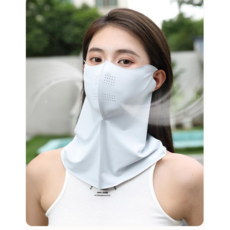 [대륜] 남녀공용 자외선 차단마스크.스포츠 골프 등산 낚시 자전거 야외활동 쿨링 마스크.1세트 2매, 그레이1.다크그레이1, 2개, 1개입