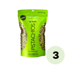 원더풀 껍질없는 무염 피스타치오 400g, 3개