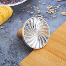 鋅合金邊花餅乾模具套裝 點心糕點笑臉蛋糕模具 切餅器 烘焙用具, 款式2-旋渦, 1個