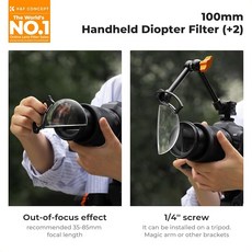 필터 카메라 렌즈용 휴대용 유리 프리즘 광학 특수 컨셉 디옵터 100MM 효과