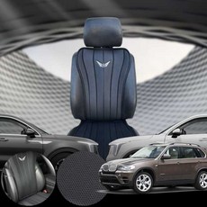 BMW E70 X5 (07~13) 30d (N57) 차량용 간편 장착 디엘 라인 시트 커버 블랙 1개