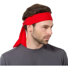 눈가리개 요리사 시음안대 흑백 안대 심사 피트니스 헤어밴드, 레드, 1개, 1개입