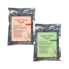 퀸즈 업그레이드헤나 1+1 천연헤나염색약 Queens henna upgrade 인도직수입 정품, 레드+네추럴투명, 1개