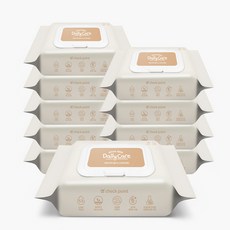 데일리케어 아기 물티슈 캡형, 35g, 100개입, 10개