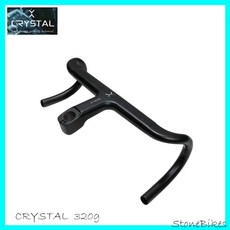 CRYSTAL 碳纖一體式把手 輕量化公路車把手, 1個, 360mm,130mm