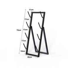 스케이트보드 랙 우드 거치대 스탠드 브라켓 선반 서핑, F. 블랙 4층(30x25x72 CM), 1개