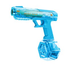 跨境新款噴火電動水槍玩具大容量聯動回膛火光爆閃全自動連發水槍, 1個, 光影噴火聯動雙槍【綠+綠】:一個