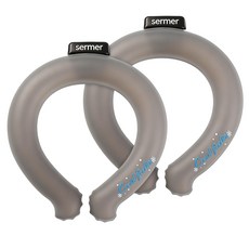 SERMER 26두께 대용량 18도 아이스 여름용 넥쿨러, 그레이, 2개