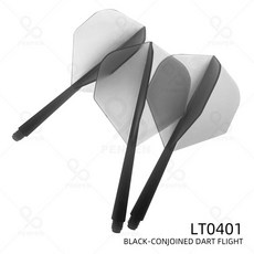WEDARTER 다트 6pcs 2BA 나선형 소프트 일체형 75% 투명도 및 보드, LT04 black 6PCS