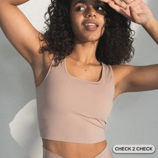 HUE 膠原蛋白運動背心 美膚保濕附墊瑜珈短版上衣